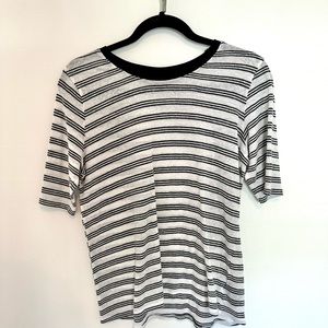 Lightweight striped knit  T-shirt